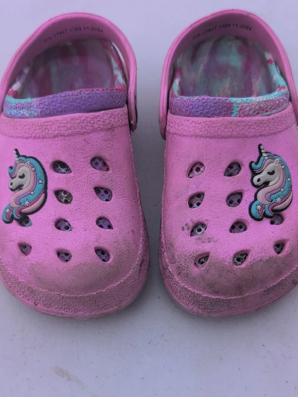 Kids Pink Unicorn Clog Shoes